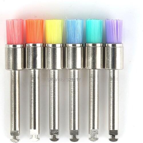 100pcs Dental Equipment High Quality Dental Color Nylon Polishing Small Size Brush Flat Type Lab Product Free Shipping