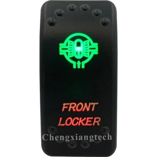 12v 24v, On Off, Up Green & Down Red Led Backlit - Front Locker- Laser Rocker Switch for Car Boat Truck Bus Push Switch