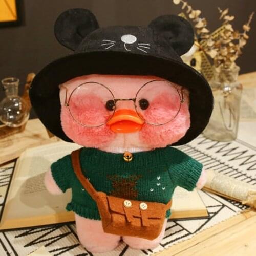 30cm Cartoon Cute LaLafanfan Cafe Duck Plush Toy Stuffed Soft Kawaii Duck Doll Animal Pillow Birthday Gift for Kids Children