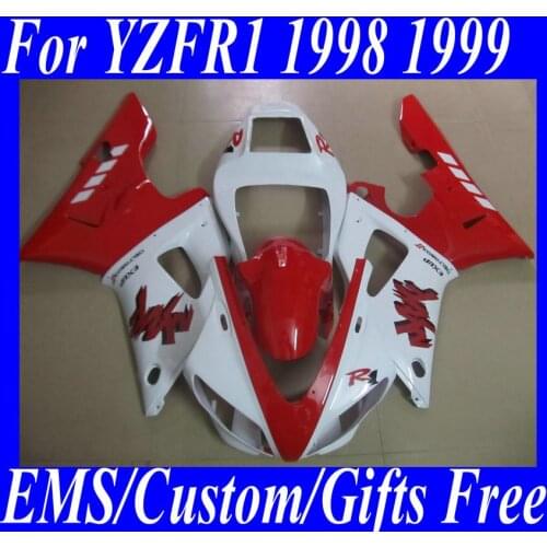 7 gifts!!! Motorcycle faiirng kit for YAMAMHA 1998 1999 YZFR1 YZF R1 YZF-R1 YZR1000 R1 98 99 Hot red white Fairings set