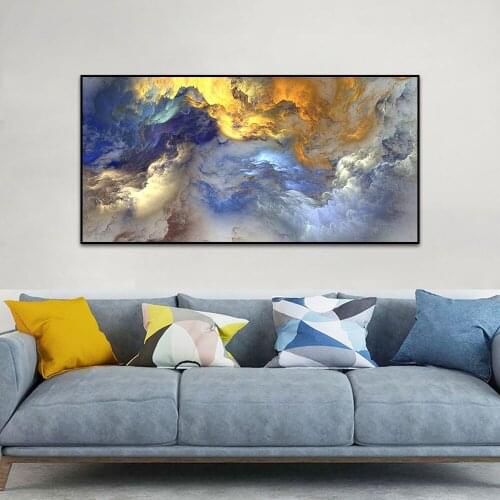 Abstract Landscape Canvas Painting Wall Art Posters And Prints Colorful Abstract Wall Artworks Pictures For Living Room Decor