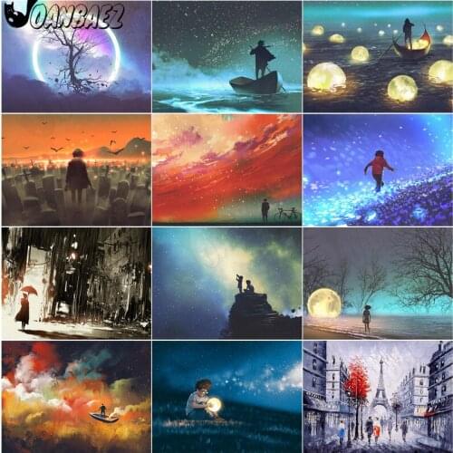 Diamond Painting Landscape Movie Scene 5D Diy Cross Stitch Mosaic Character Patch Diamond Embroidery Handmade Art Gift Design