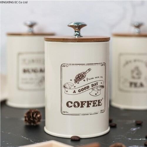 Nordic Bamboo Lid Sealed Tank Storage Tank Pink Coffee Pot Tea Can Sugar Bowl Snacks with Sealing Ring Household Storage Tools