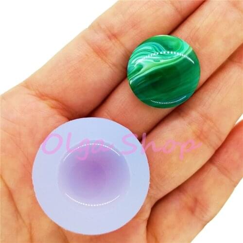 BYL380 17.7 mm Round Cabochon Silicone Mold Cake Decorating Fondant Candy Chocolate Resin Art Jewelry Earrings Ring Necklace DIY