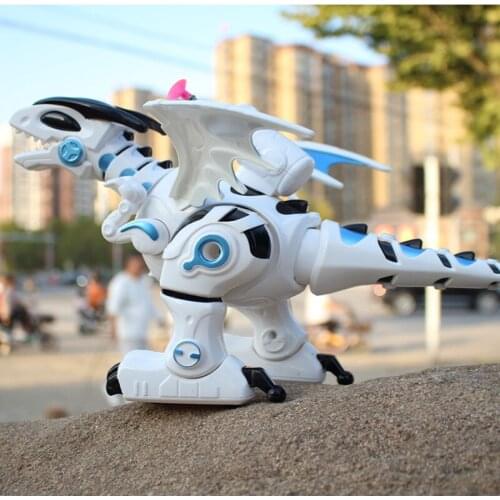 Electric Animal Model Walk Sing emission Bullet Mechanical Dinosaur kids Toys Robot With light Sound Dinosaur Toys For Children