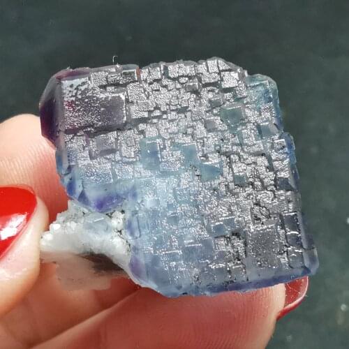 12.4gNatural rare fluorite cluster mineral crystal sample rock and crystal healing crystal (free box)