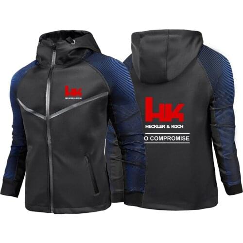 Hk Heckler Koch No Compromise New Spring Autumn Printing Zip Jackets Hoodies Sweatshirts Mans Cotton Racing suits Coats