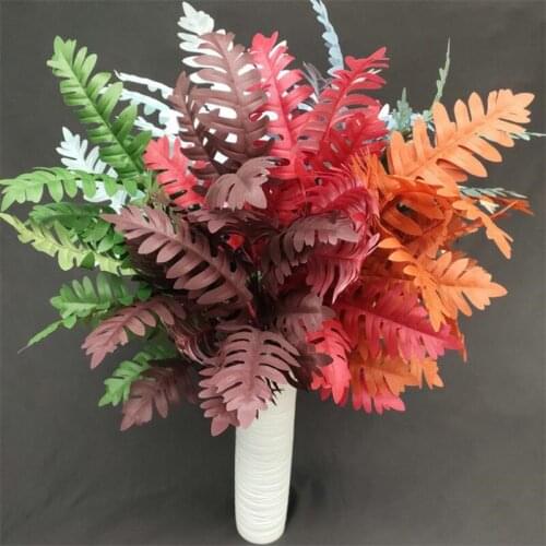 7P Fake Long Stem Cypress Leaf (3 stems/piece) 33.1" Simulation Greenery Oversize Leaves for Wedding Home Artificial plants