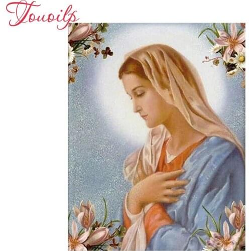 Portrait 5D DIY diamond embroidery virgin Maria pray,full diamond painting Cross Stitch Rhinestone mosaic puzzle home decoration