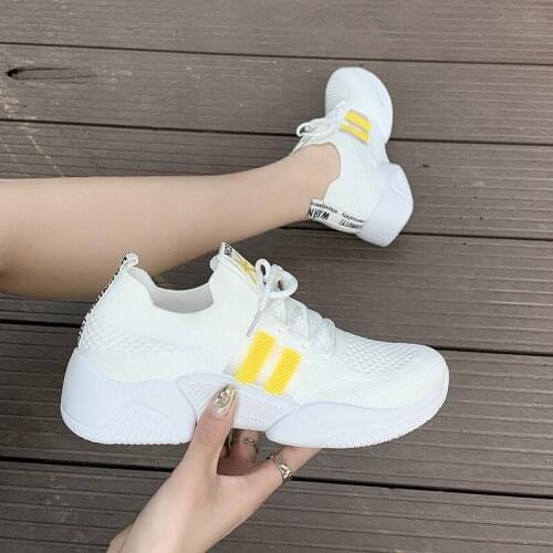 Women Casual Shoes Fashion Mesh Flat Breathable Walking Shoes Woman White Sneakers Women 2020 Soft Sport Gym Shoes Solid
