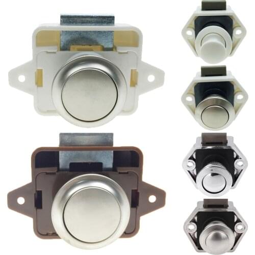 Furniture Hardware Handle Lock Camper Car RV Caravan Hanging Cabinet Lock Desk Drawer Latch Button Lock for Kitchen Cabinet Door