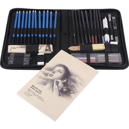 48PCS Professional Sketching Drawing Pencils Kit Carry Bag Art Painting Tool Set Drawing Sketching and Writing Pencil