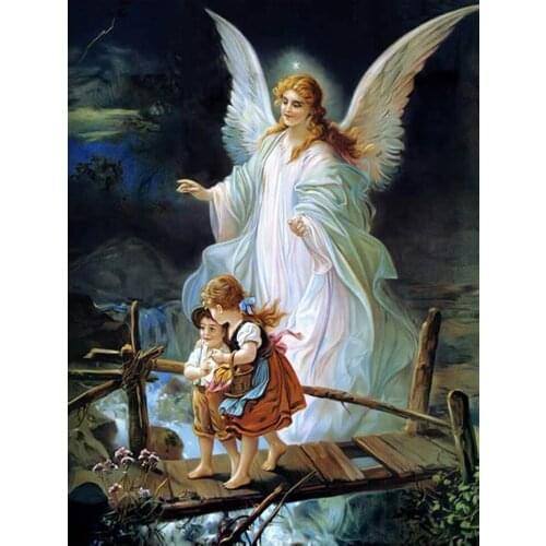 Wall sticker Diamond Painting Guardian angel DIY Diamond Embroidery cartoon baby 5D Full Square Mosaic Picture by Number YG2289