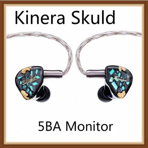Kinera Skuld 5 BA Driver In-ear Monitor IEMs DJ Studio Earphone with Detachable 2pin Cable for Audiophile Musicians Earbuds
