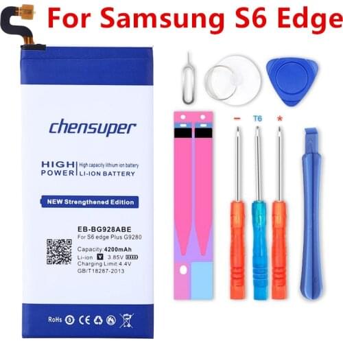 NEW EB-BG928ABE For Samsung S6 Edge Plus Mobile Phone Battery for S6 edge + G9280 4200 mAh 3.85V + Tracking Number