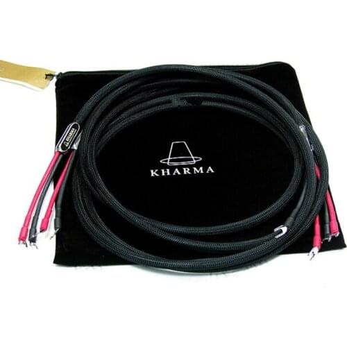 One pair Kharma Speaker wire Top HIFI speaker cables with bag loudspeaker cable