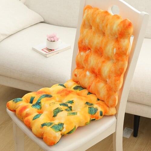 Plush Cushion 3D Digital Print Simulation Soda Crackers Shape Round Square Pillows Home Decoration Car Soft Sofa Cushion