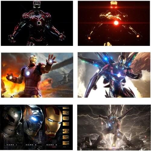 Marvel Anime Superhero Iron Man Posters Canvas Painting and Prints Avengers Wall Art HD Pictures Childrens Bedroom Home Decor