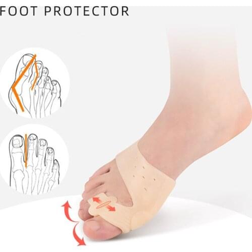 Silicone Double Hole Toe Separator Bunion Corrector Bone Big Toe Separator Hallux Valgus Straightener Toe Spreader Pedicure Tool