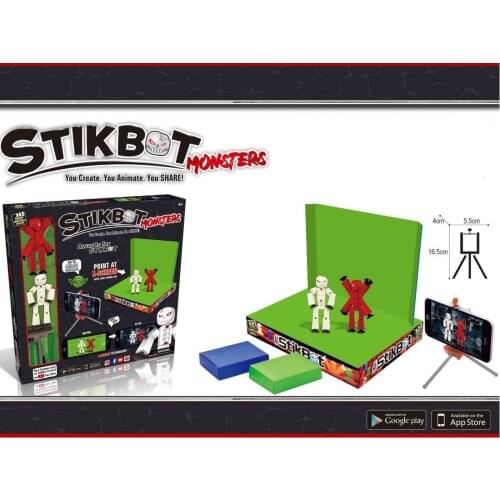 Stikbot Monster puppet sucker joint puppet freeze Action Figure Filming Animation Toys tripod Green screen