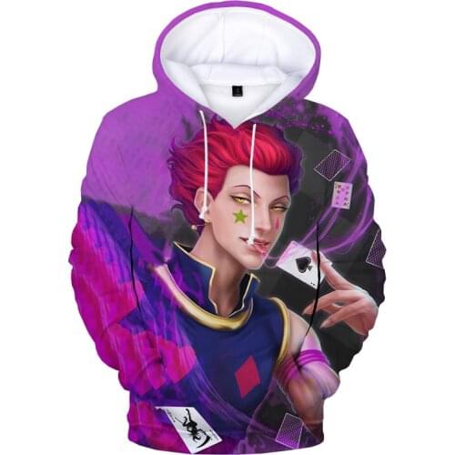 Anime Hunter X Hunter 3D Print Hoodie Hisoka Sweatshirts Fashion Casual Pullover Men Women Trendy Clothes