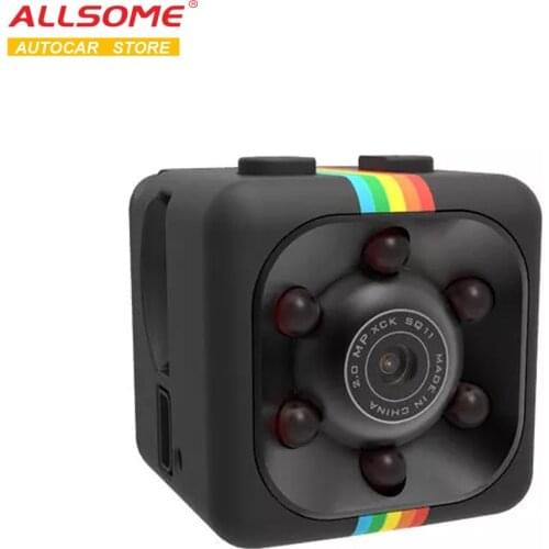 ALLSOME SQ11 1080P Mini Night Vision DV Auto Video Recorder Vlog Sport Camera Support TV Out Monitor MA0035