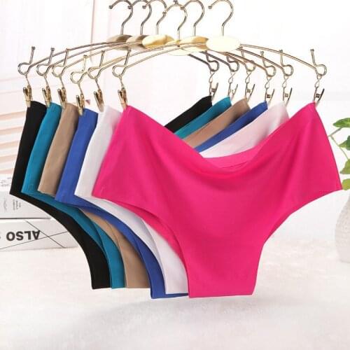 US Size Womens Viscose Fiber Seamless T-Back Briefs Underwear White Black Skin Color Briefs