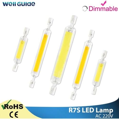 1PC/5PCS LED Lamp R7s COB AC 220V 110V Dimmable 78mm 118mm 135mm LED Bulb 2835 SMD Lamp Replace Halogen Light R7S Spotlight Bulb