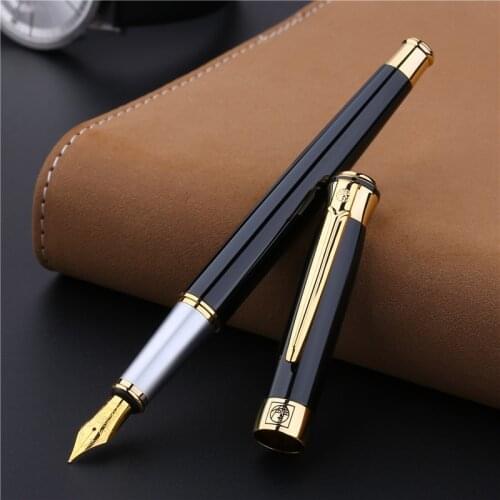 1Pcs Hot selling picasso 903 luxury fountain pen golden blue office gift box high-end ink pen 0.5mm nib picasso signature pen