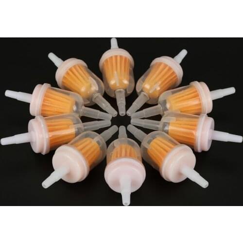 10 Pack Lawnmower Gas Inline Fuel Filter Replacement Universal 1/4" X 5/16" Gas Inline Fuel Filter For Kawasaki Deere