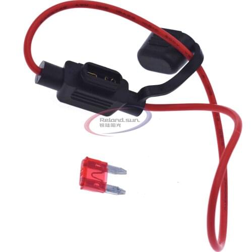 10PCS Waterproof Power Socket Mini Blade Type In Line Fuse Holders with 10A Fuse Car Replacement Fuses