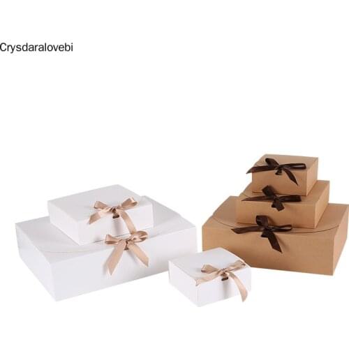 20pcs Kraft Paper Baking Cookies Gift Box Packaging Merry Christmas Shirt Packaging Box Birthday Weeding Custom Print