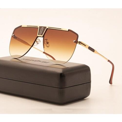 2020 Luxury Square Rimless Sunglasses Men Fashion Retro Pilot Sun Glasses For Unisex Vintage Sunglass gafas de sol hombre