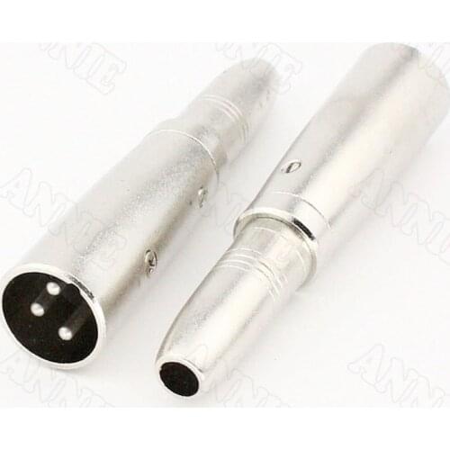 5pcs/lot J3P 3 Pin XLR Male to 6.5mm K Interface Adaptor TRS Straight Plug Turn XLR Male Plug/ 6.35 to XLR