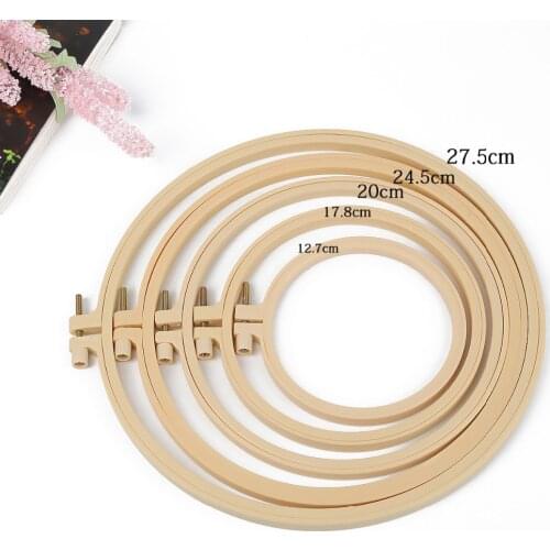 8 Sizes DIY Needlecraft Cross Stitch Machine Round Loop Hand Household Sewing Tools Bamboo Frame Embroidery Hoop Ring For Sewing