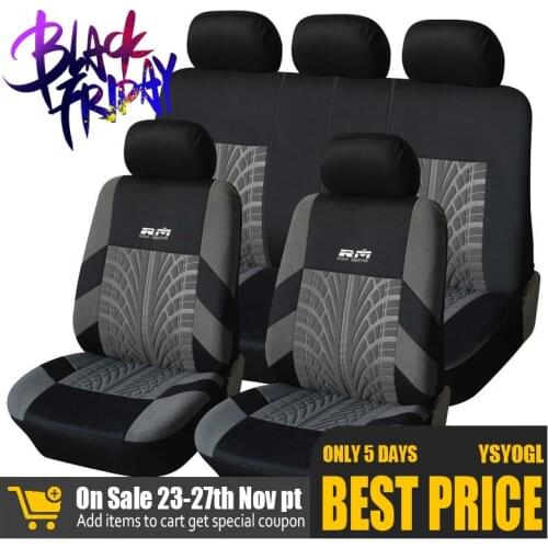 9PCS And 4PCS Universal Car Seat Cover Fit Most Cars With Tire Track Detail Car Styling Car Seat Protector Car-styling