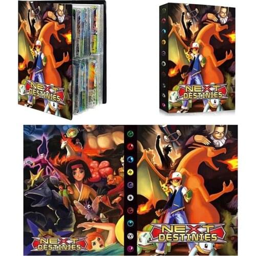 240PCS Pokemon Ashs Charizard Trainer Cards Album Book Card DIY Collectors Loaded List Holder Binder Folder Toys Next Destinies