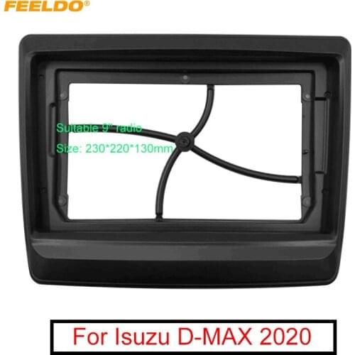 FEELDO Car Radio Audio 9" Big Screen 2DIN Fascia Frame Adapter For Isuzu D-MAX DVD Player Dash Fitting Panel Frame Kit