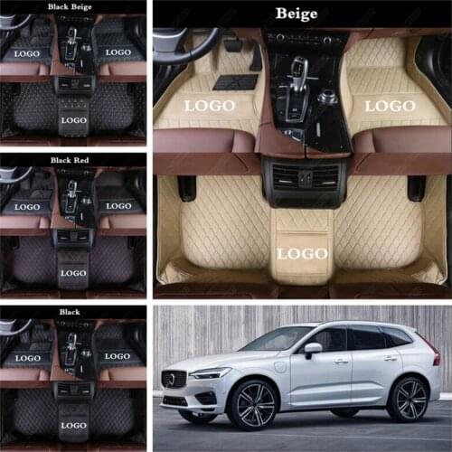 Custom Car Floor Mats for Volvo XC90 XC40 XC60 Luxury Leather Auto Foot Mats Accessories Carpet Cover Waterproof Car Floor Mat