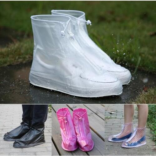 Reusable Shoe Covers Women Men Unisex Waterproof Protector Shoes Boot Cover Rain High-Top Anti-Slip Shoe Cover