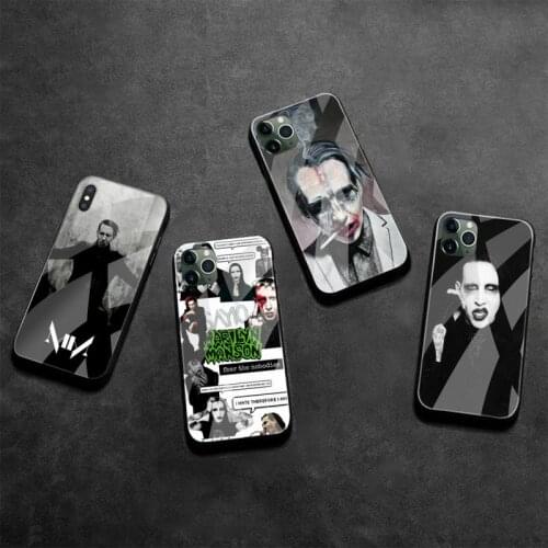 Marilyn Manson We Are Chaos Phone Case Tempered Glass For iPhone 12 Pro Max Mini 11 Pro XR XS MAX 8 X 7 6S 6 Plus SE 2020 cover