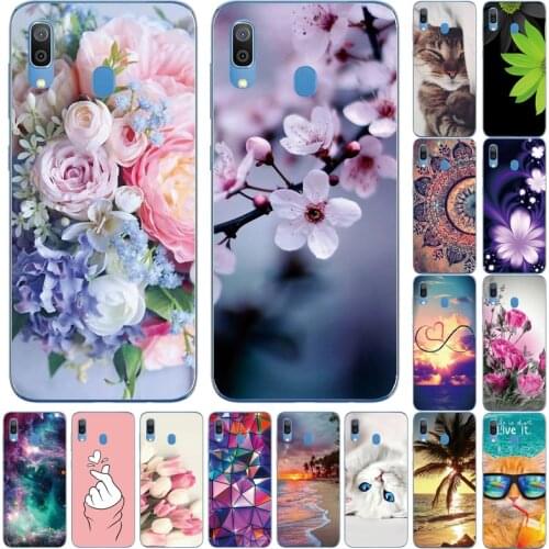 Flower Silicone Soft TPU Case For Samsung Galaxy A30 Phone Case Samsung A30 Cover Samsung Galaxy A30 A 30 SM-A305F A305F A305