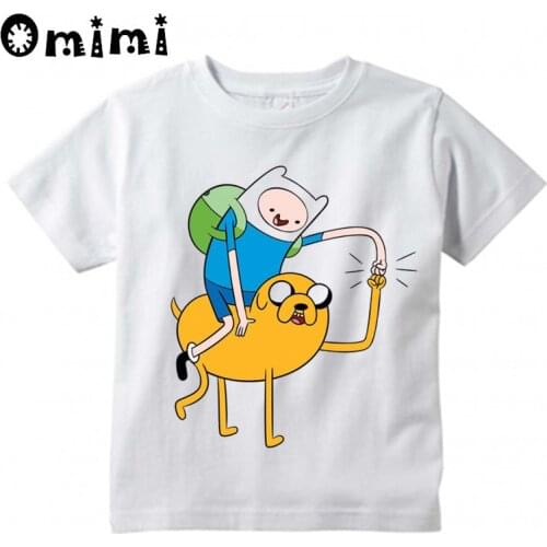 Kids Finn and Jake Adventure Time Design T Shirt Boys and Girls Great Casual Short Sleeve Tops Childrens Funny T-Shirt