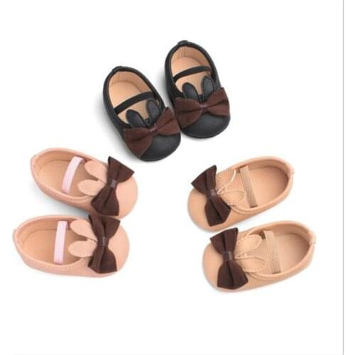 Lovely Bowknot Baby Shoes Infants PU First Walkers Soft Sole Newborn Crib Shoes Kids Girls Princess Shoes