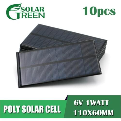DIY Battery Power Charge 6V 167mA 1Watt 1W Solar Panel Standard Epoxy Polycrystalline Silicon Module Mini Solar Cell toy