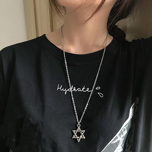 Long Necklace Mens Street Personality All-match Titanium Steel Pendant Ladies Pendant Necklace Chain Length 60cm