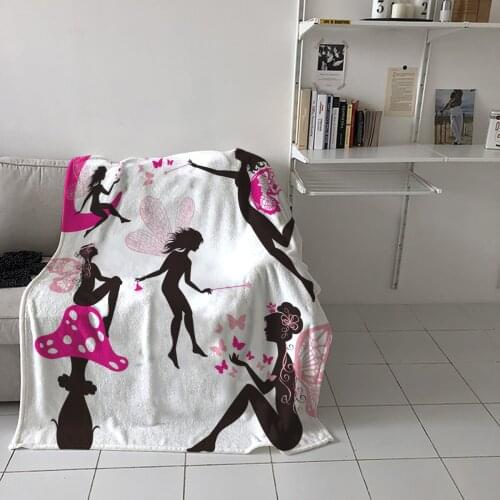 Home Soft Blankets Fairy Wings Butterfly Art Adult Children Bedroom Bed Sofa Throw Blankets Office Warm Air Conditioning Quilt
