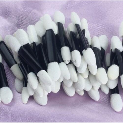 By ems or dhl 100sets 50pcs/lot Disposable Double end Sponge Make-Up Applicator Eyebrow Eye Shadow Brush Lip Brush Comestics