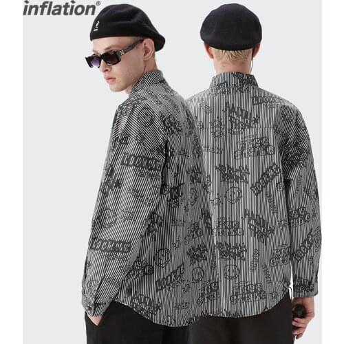 Мужские полосатые рубашки INFLATION China At AliExpress