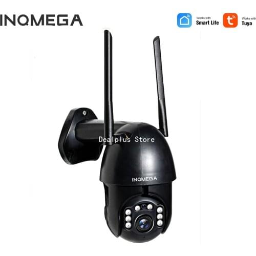 INQMEGA TUYA Smart WiFi IP Camera 1080P HD Outdoor PTZ Camera Wireless CCTV Security Waterproof Cam Support Google Home Alexa